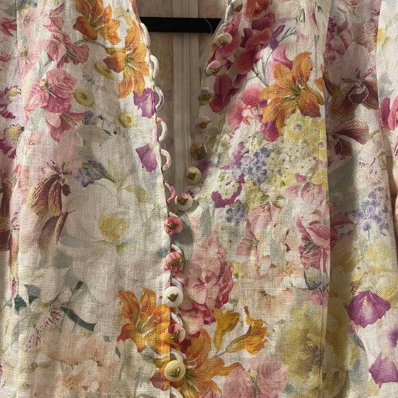 Zimmermann Natura Buttoned Mini Dress - Picture 7 of 10